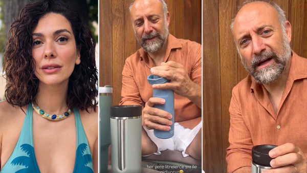 Saglik gundemi: Bergüzar Korel, Halit Ergenç'in bilinmeyen alışkanlığını paylaştı: 'Her yere litrelerce sıvı ile gidiyoruz'