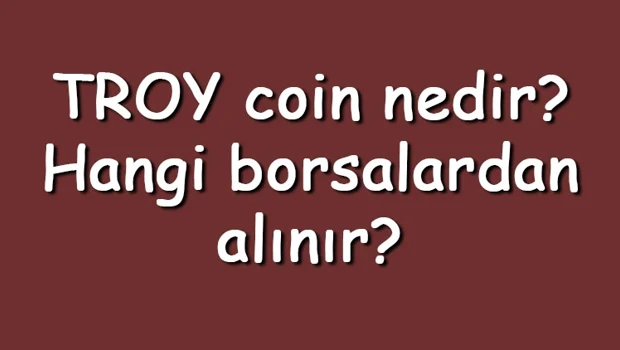 Saglik gundemi: TROY coin nedir? Hangi borsalardan alınır? TROY ne zaman çıktı? Ne iş yapar?