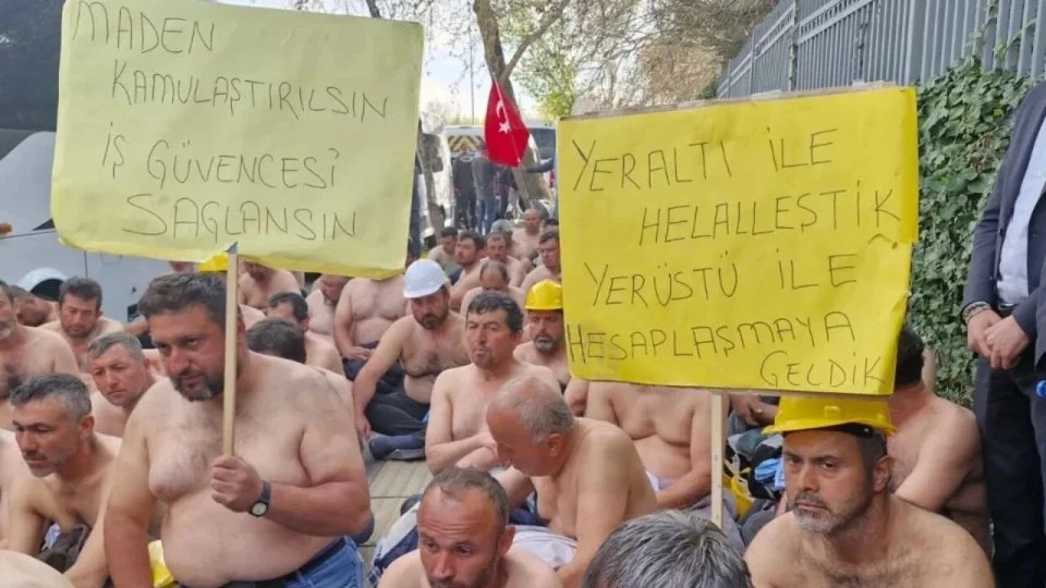 Ankara'da Eylem Yasagi ve Madencilerin Mucadelesi